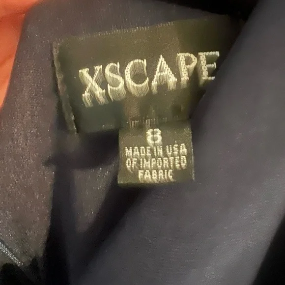 Xscape Navy and Floral Dress Size 8 - Picture 5 of 8